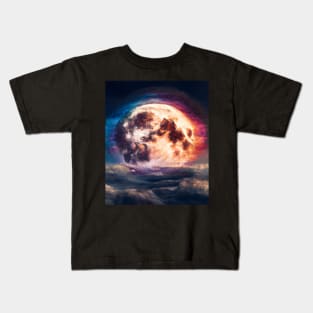 colorful moon Kids T-Shirt